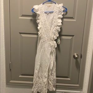 Hummingbird wrap front dress